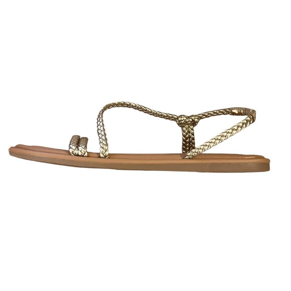 NWT Universal Thread Gold Sandals Size 7 - Picture 2 of 4